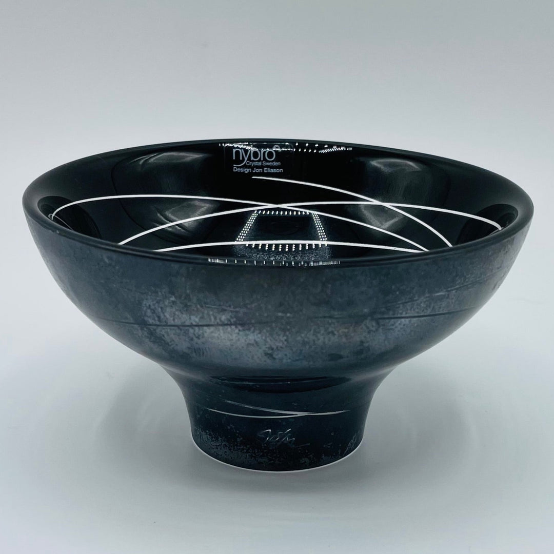 Nybro Trazzel Glass Bowl - Black