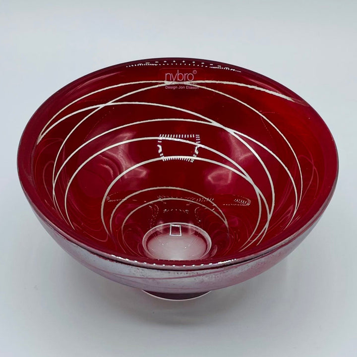 Nybro Trazzel Glass Bowl - Red