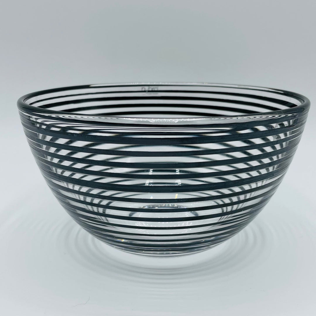 Nybro Spiro Black Glass bowl