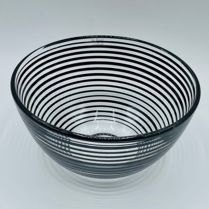 Nybro Spiro Black Glass bowl