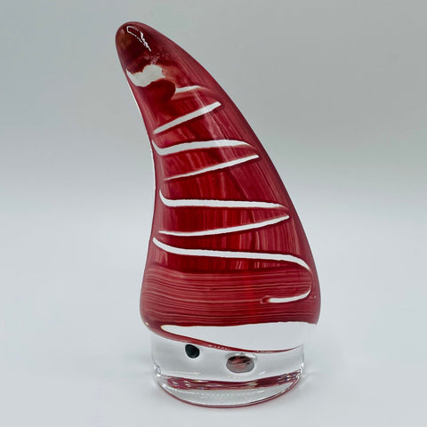 Nybro Glass Block  - Gnome with red hat