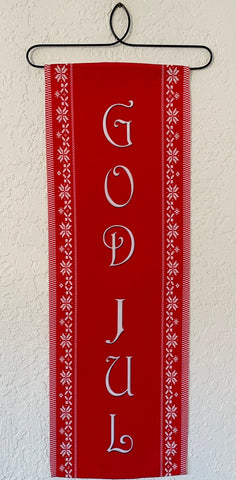 Christmas God Jul Fabric wall hanging
