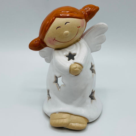 Ceramic Angel votive candle holder