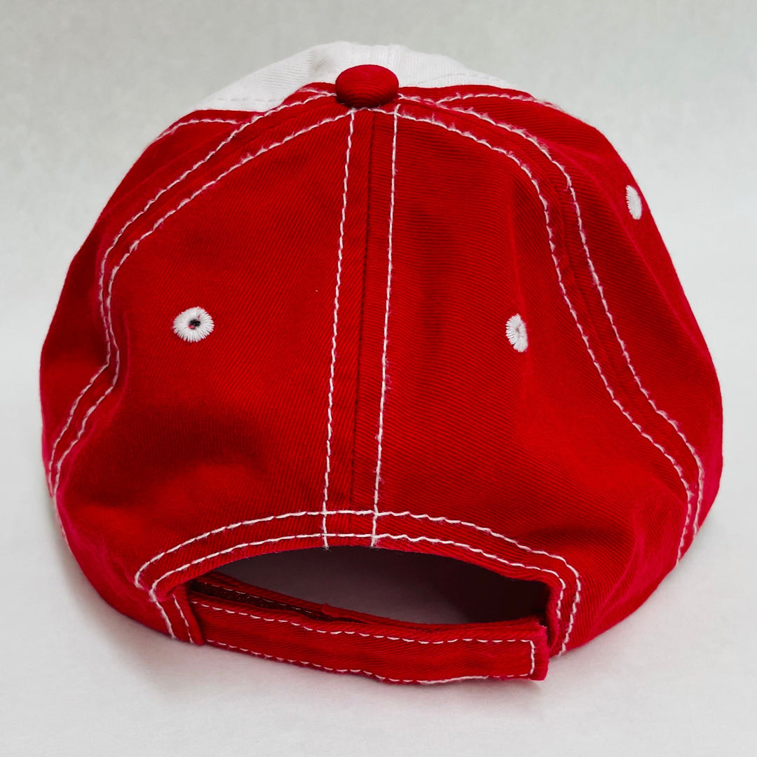 Norway flag on red & white baseball cap