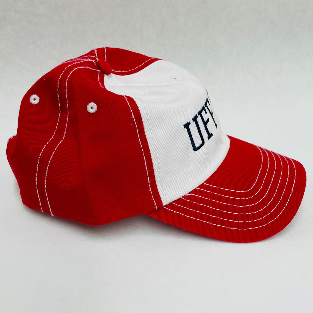 Uff Da red & white baseball cap