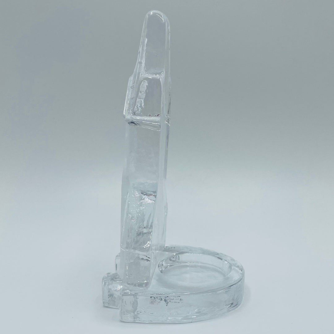 Nybro Glass Block Votive Candle holder - Church