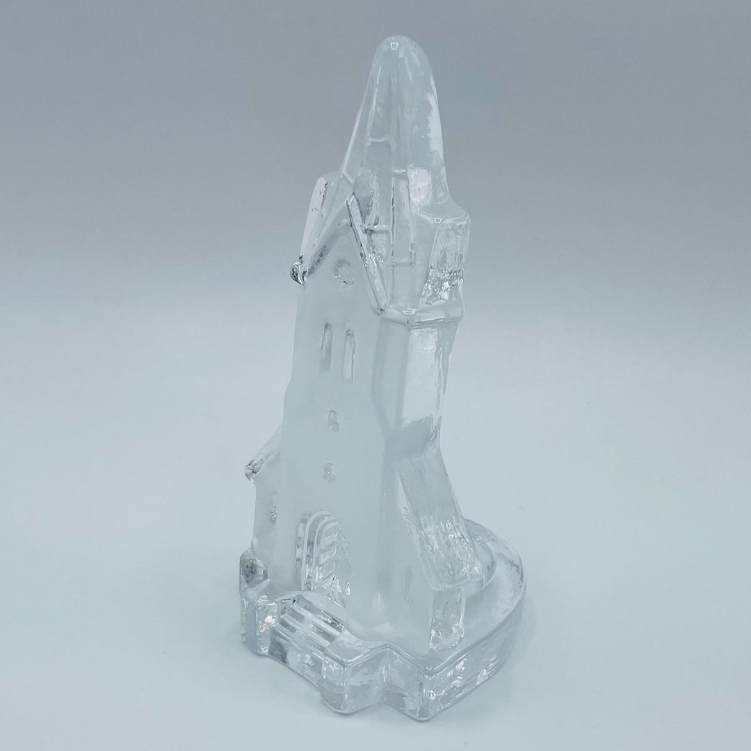 Nybro Glass Block Votive Candle holder - Church