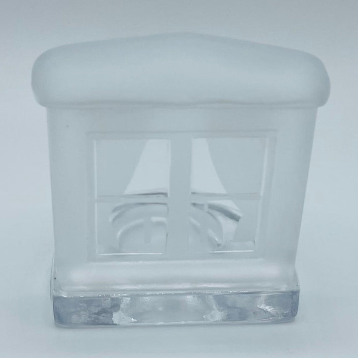 Nybro Glass Block Votive Candle holder - Window