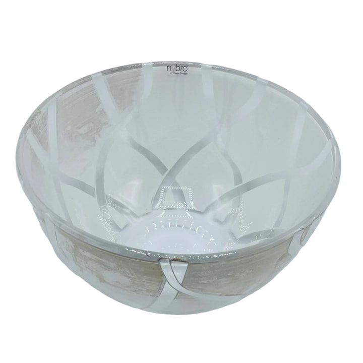 Nybro Criss Cross Bowl - White