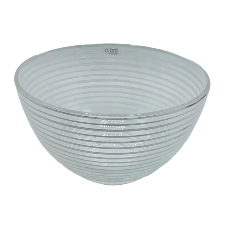 Nybro Spiro White Glass bowl