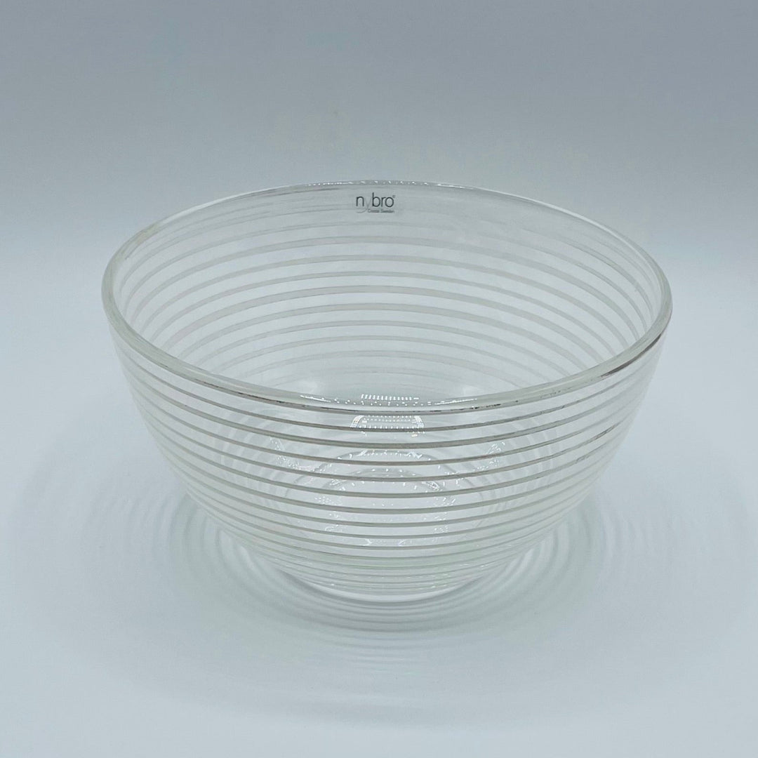 Nybro Spiro White Glass bowl