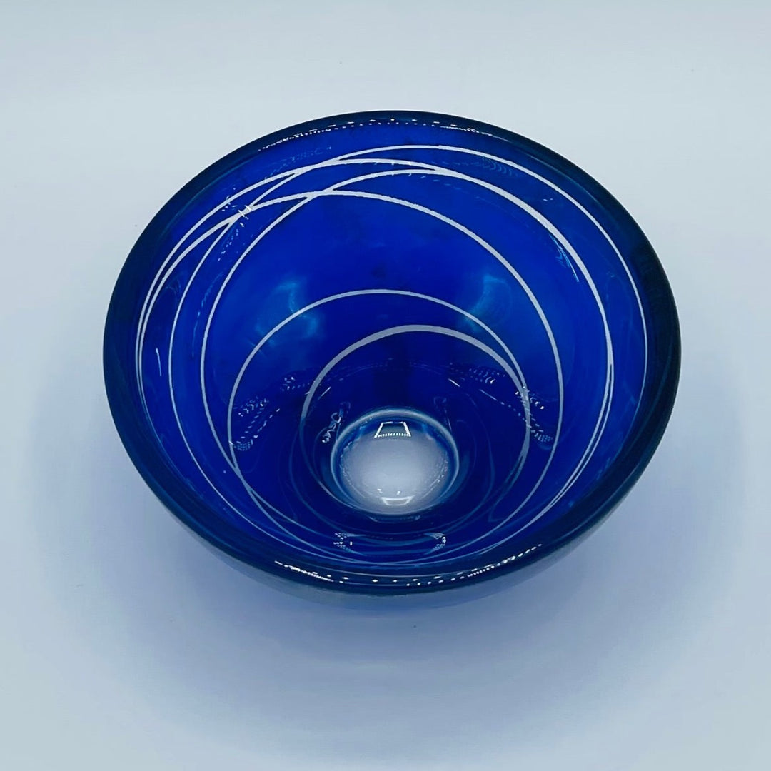 Nybro Trazzel Glass Bowl - Blue