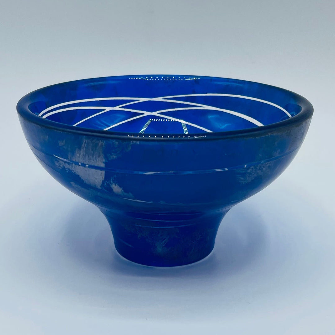 Nybro Trazzel Glass Bowl - Blue