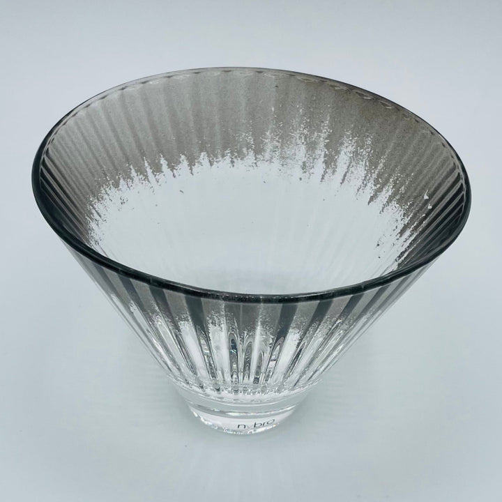 Nybro Optica Glass Votive Candle holder - Rök Smoke