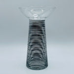 Nybro Spiro Black Glass Vase
