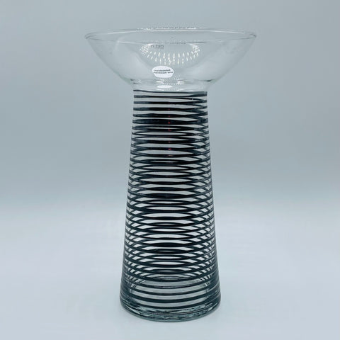Nybro Spiro Black Glass Vase
