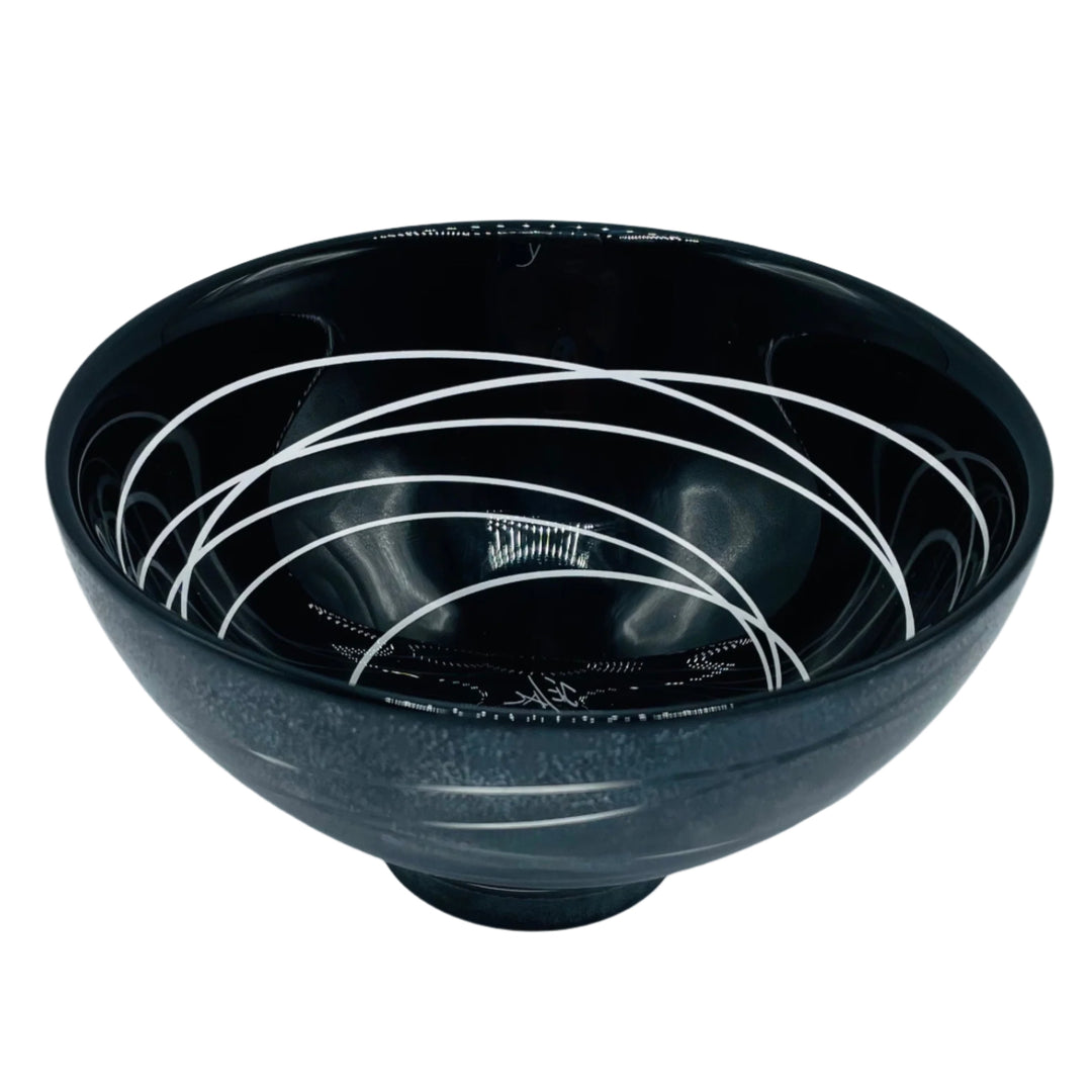 Nybro Trazzel Glass Bowl - Black