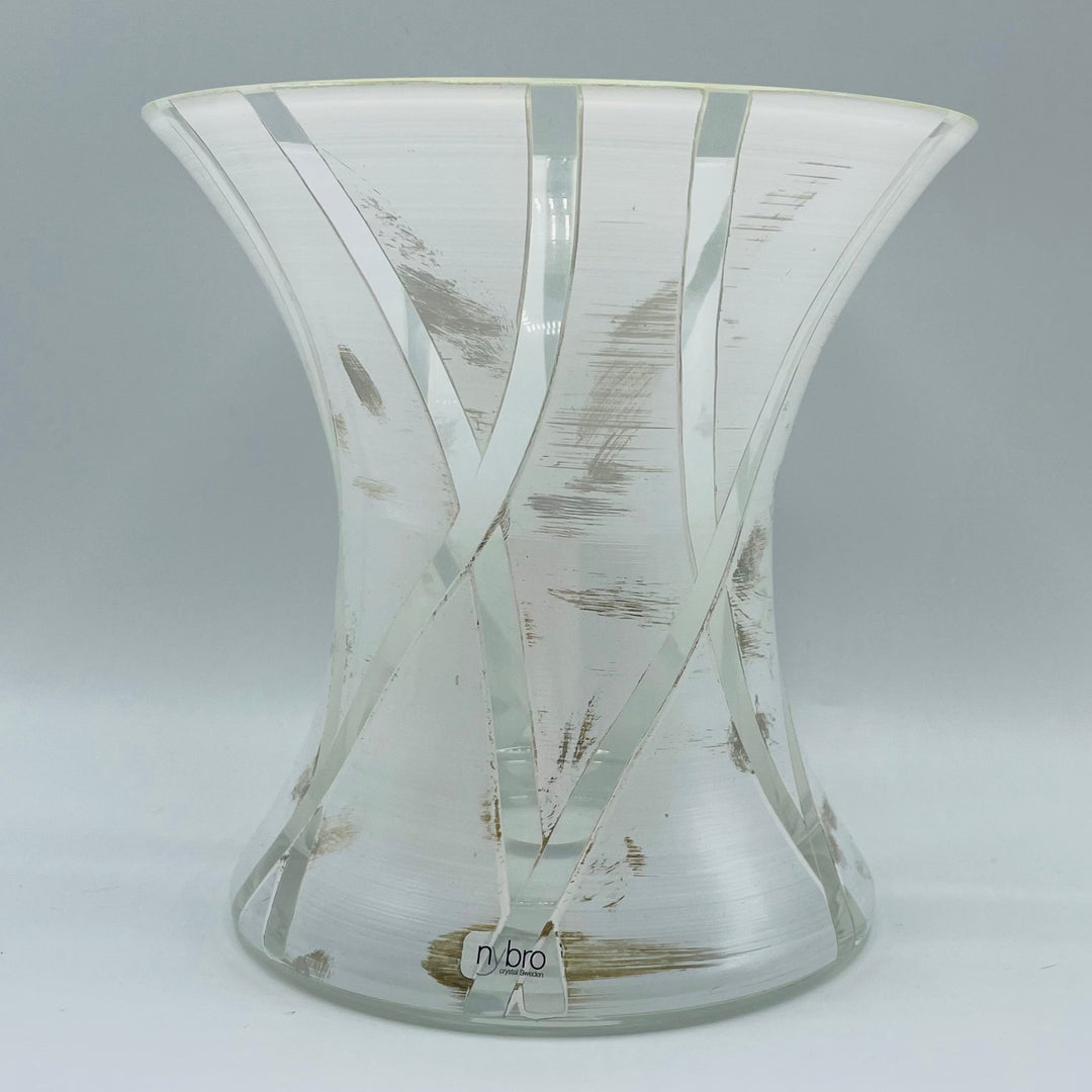 Nybro Criss Cross vase - White