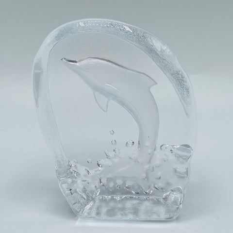 Nybro Glass Block - Dolphin