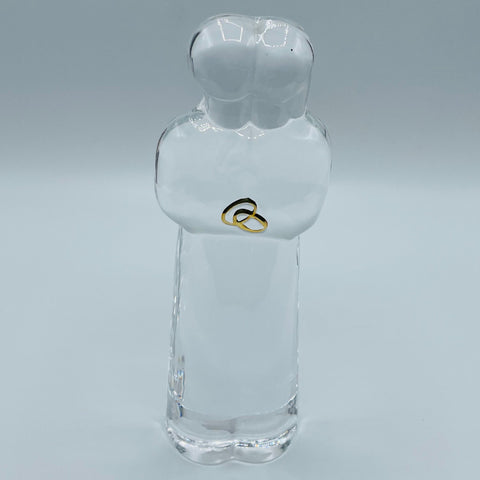 Nybro Wedding Glass Block Figurine