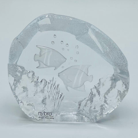 Nybro Glass Block - Tropical Fish