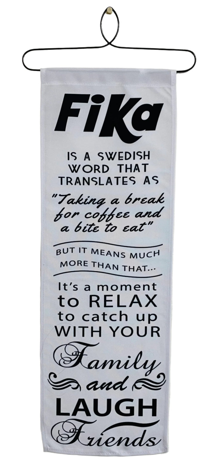 Swedish Fika fabric wall hanging