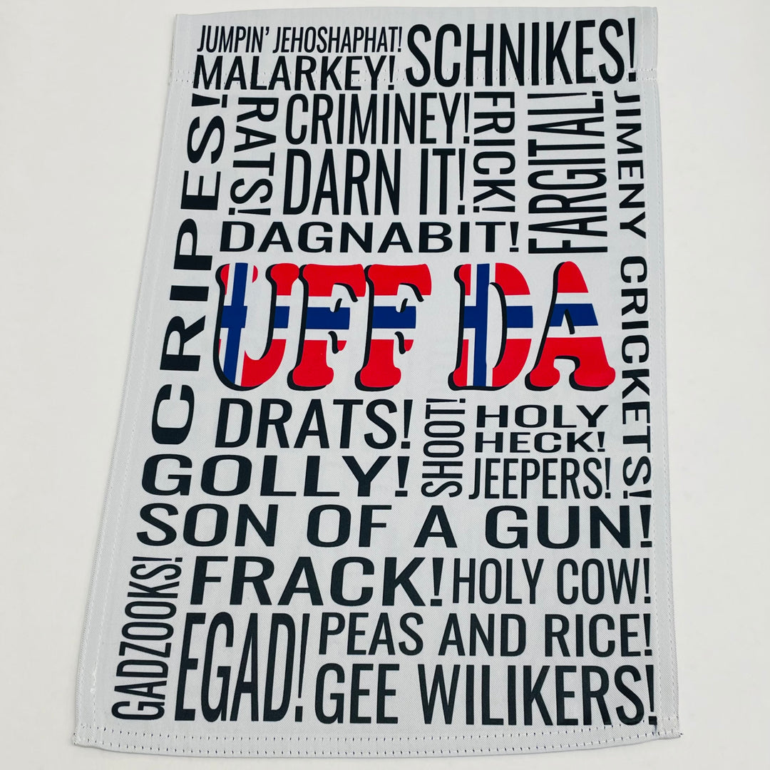 Uff Da garden flag