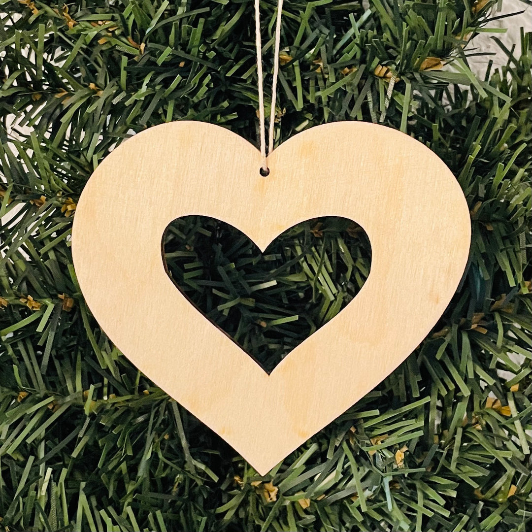 Baltic birch ornament - Heart