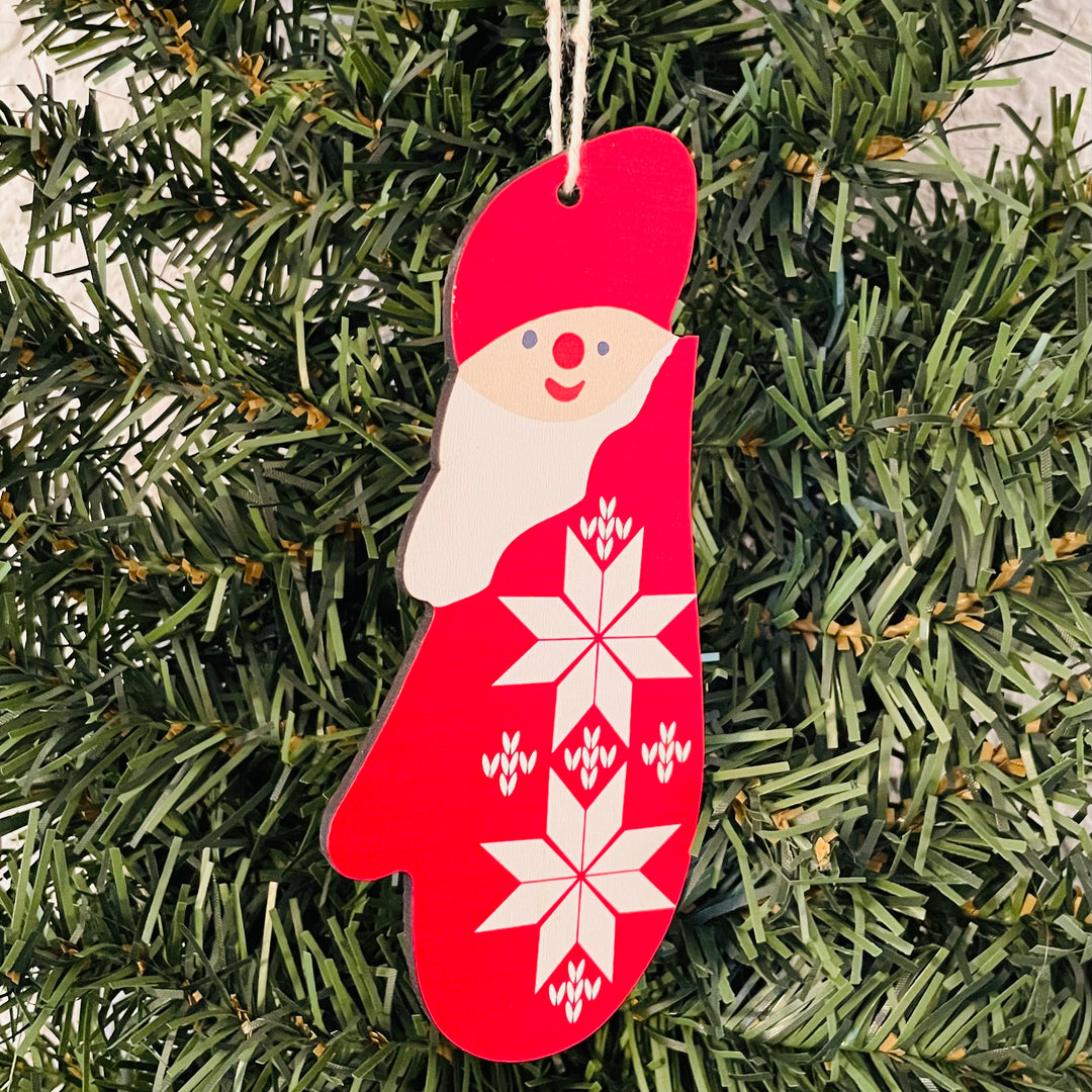 Gnome Tomte in Mitten Ornament