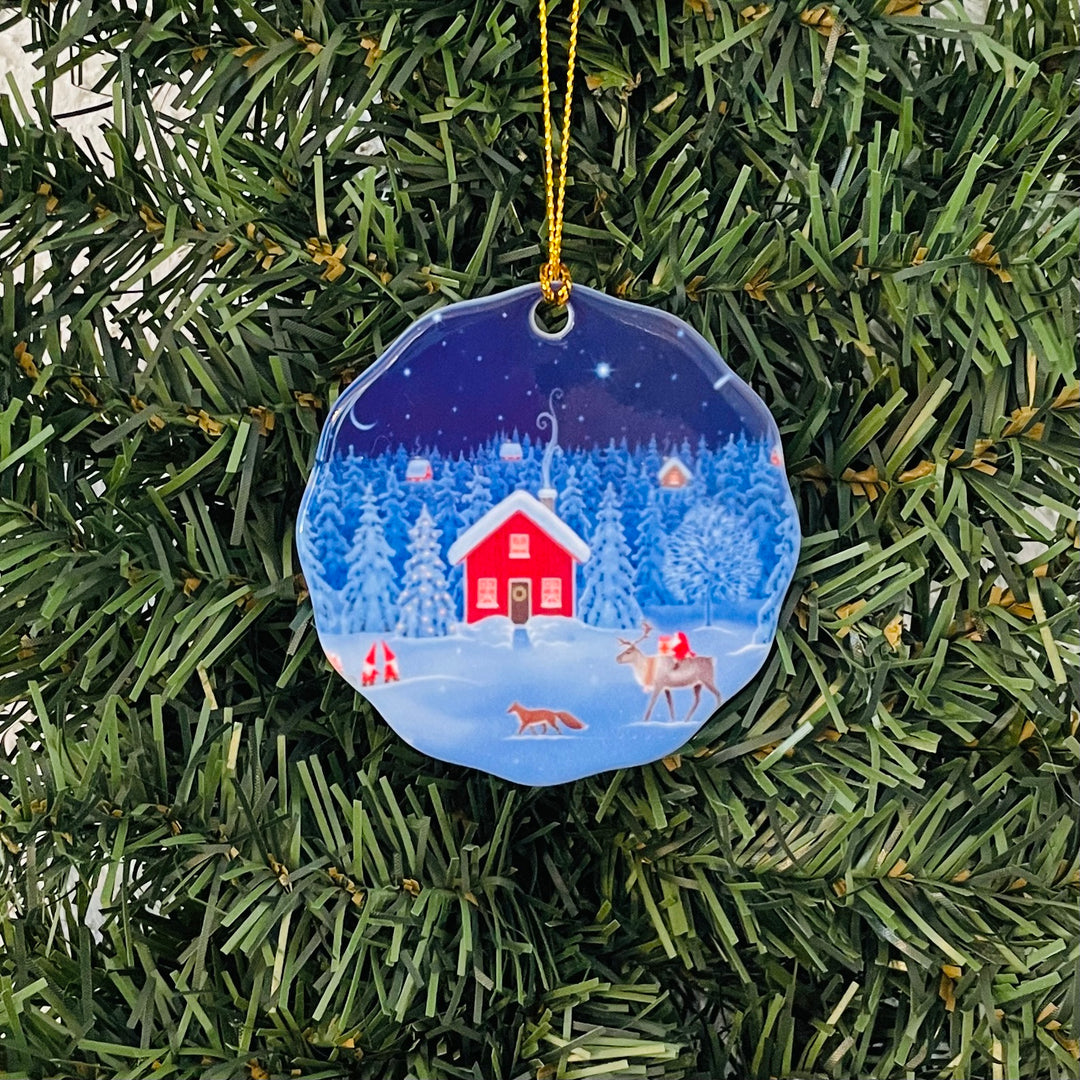 Ceramic Ornament, Eva Melhuish Tomte at Cabin