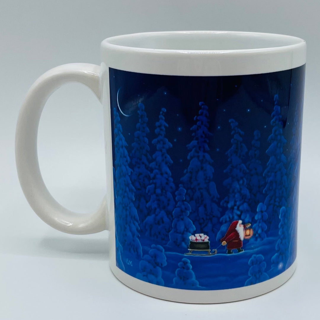 Eva Melhuish Tomte in the forest coffee mug