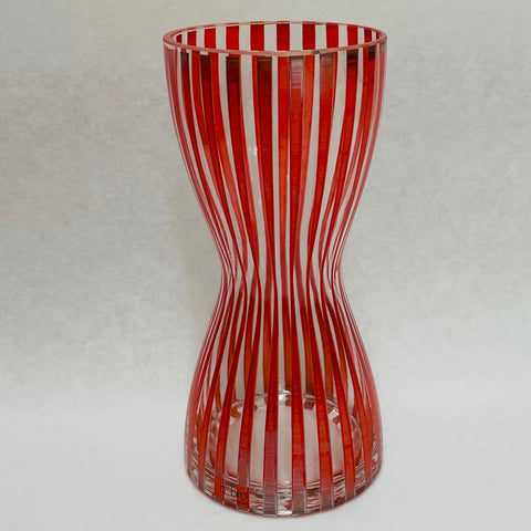 Nybro Spiro Red Stripe Vase