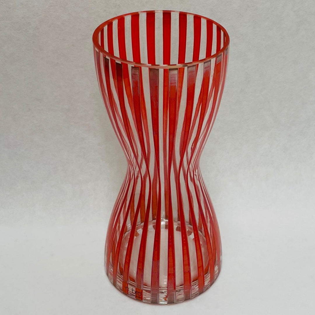 Nybro Spiro Red Stripe Vase