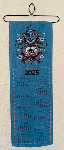 2025 Lise Lorentzen Rosemaling Fabric Wall Calendar