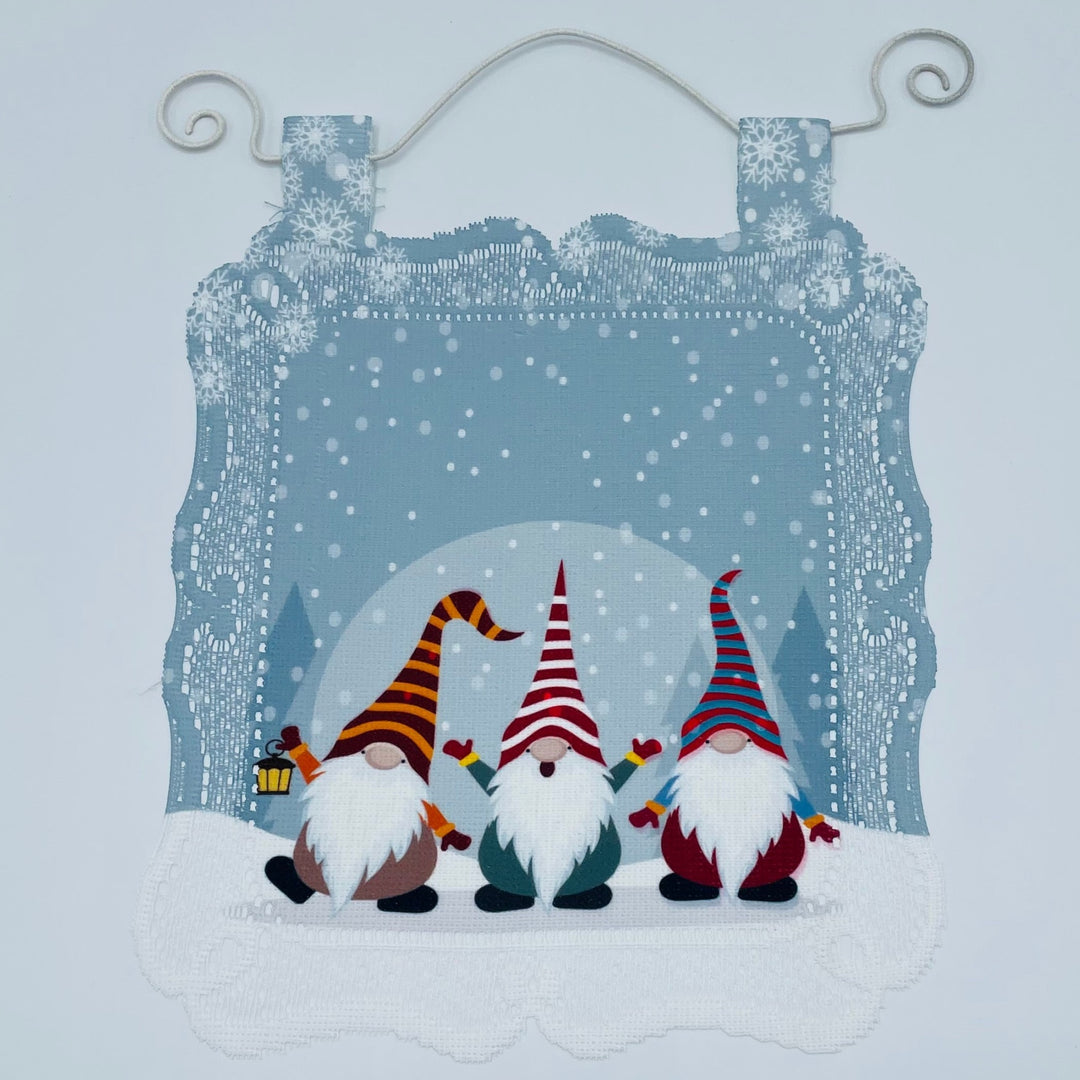 Lace Wall Hanging - Gnomes