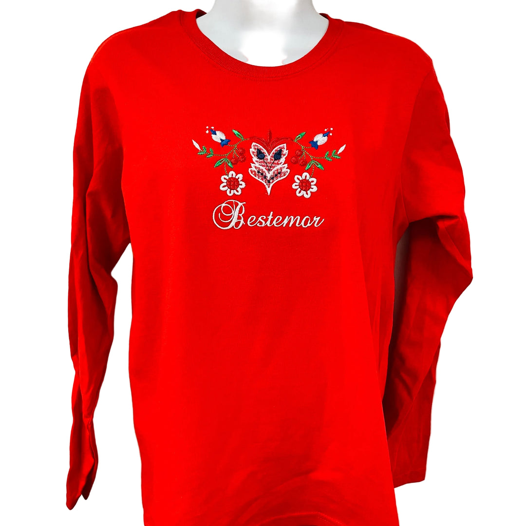 Bestemor Flowers on Long sleeve T-shirt