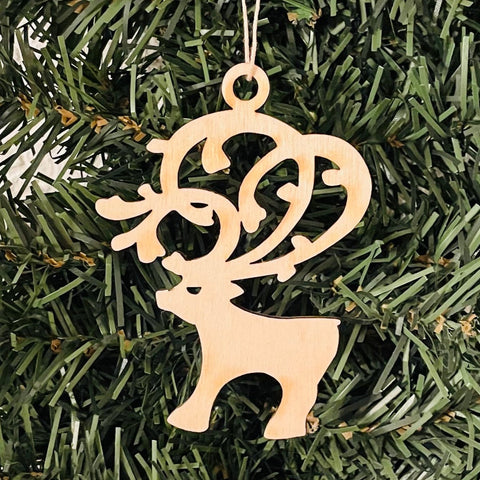 Baltic birch ornament - Reindeer