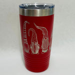 Gnomes on Red 20 oz Stainless Steel hot/cold Cup