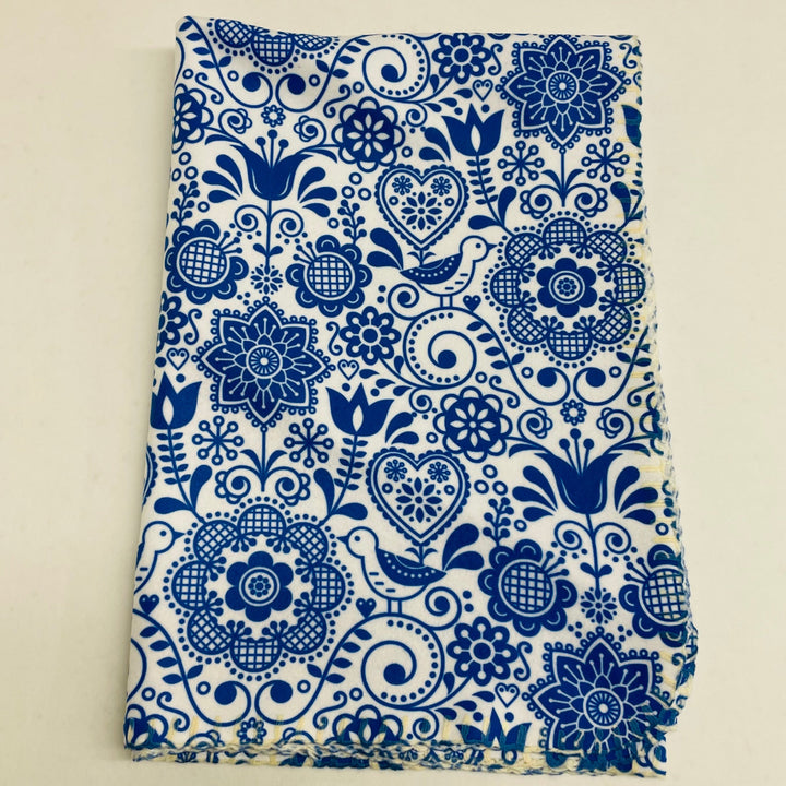 Fleece Baby Blanket - Folk Art Flowers