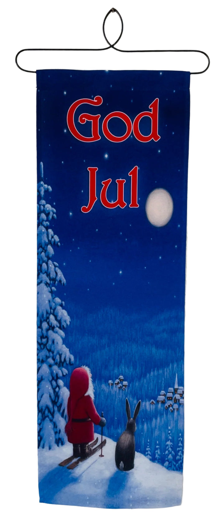 Eva Melhuish Tomte and Bunny Fabric wall hanging