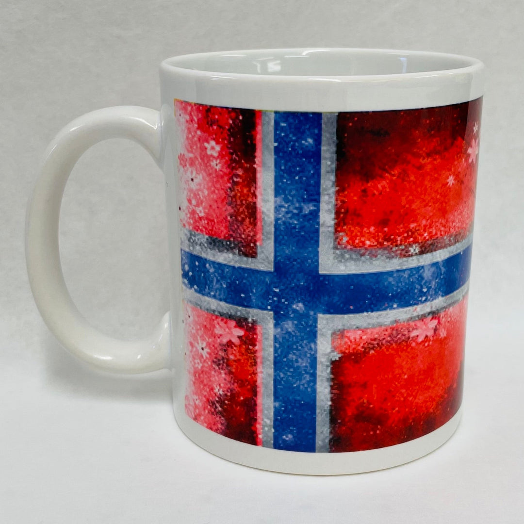 Norwegian Flag & Flowers coffee mug