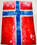 Norwegian Flag with flowers Garden Flag