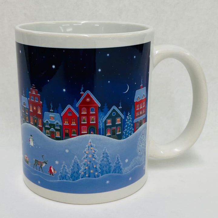 Eva Melhuish Christmas town coffee mug