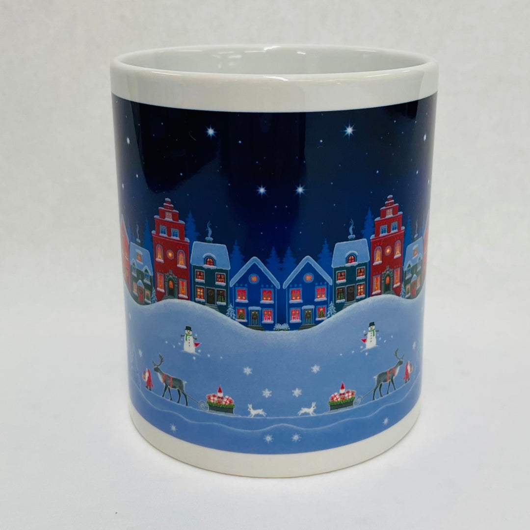 Eva Melhuish Christmas town coffee mug