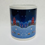 Eva Melhuish Christmas town coffee mug