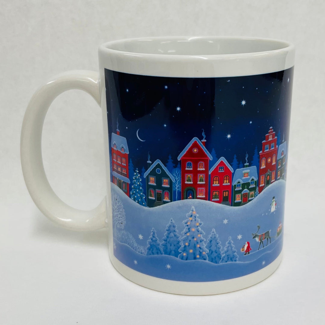 Eva Melhuish Christmas town coffee mug