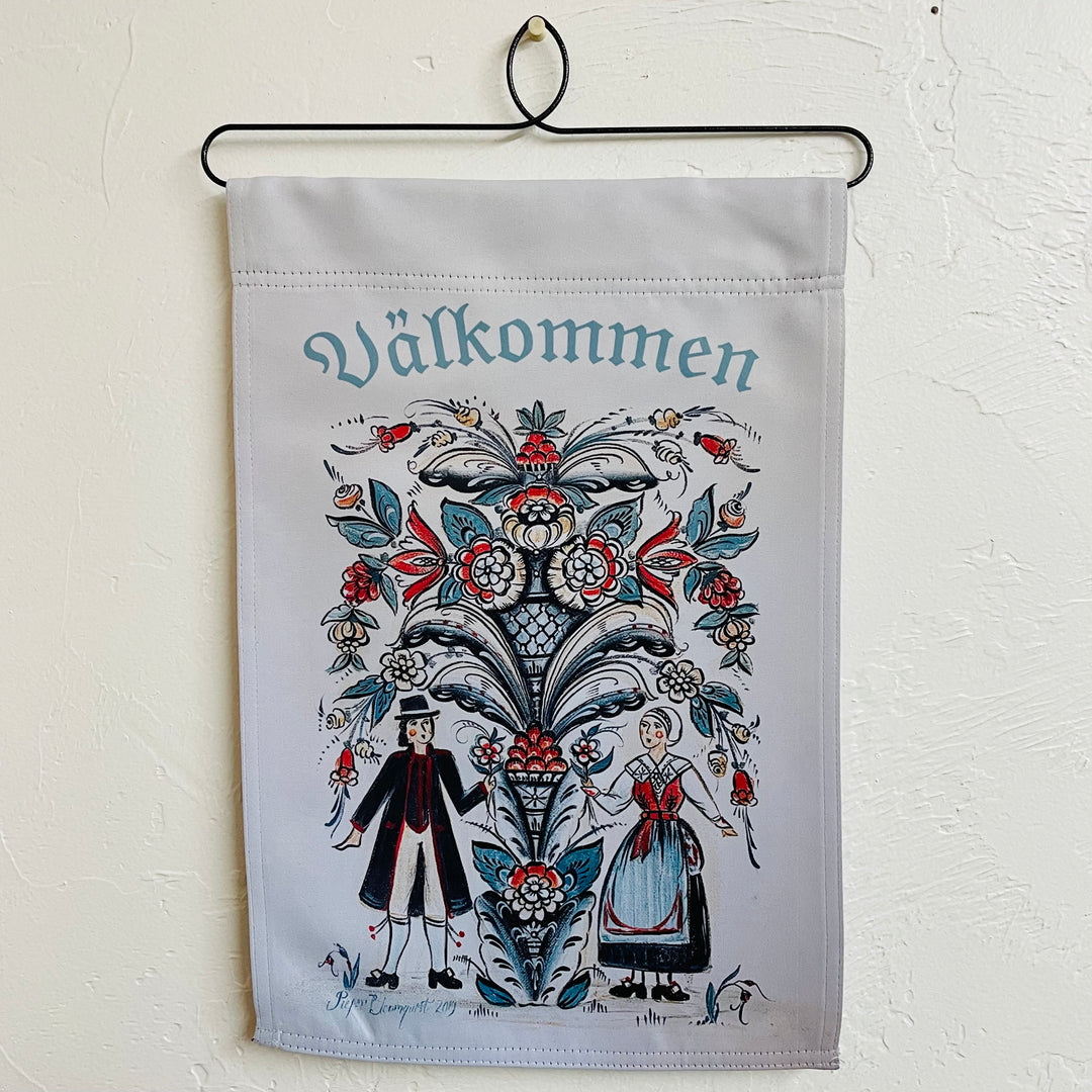 Pieper Bloomquist Välkommen Folk Art Couple Garden Flag