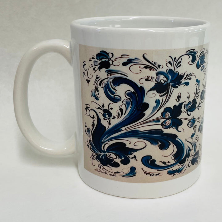 Lise Lortentzen rosemaling coffee mug