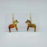 Dala Horse Earrings  Gold finish