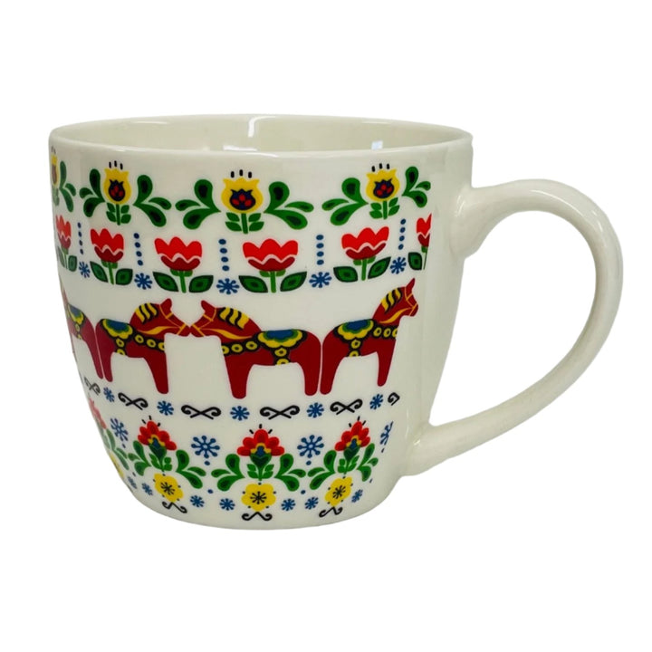 Dala horses & flowers Coffee Mug